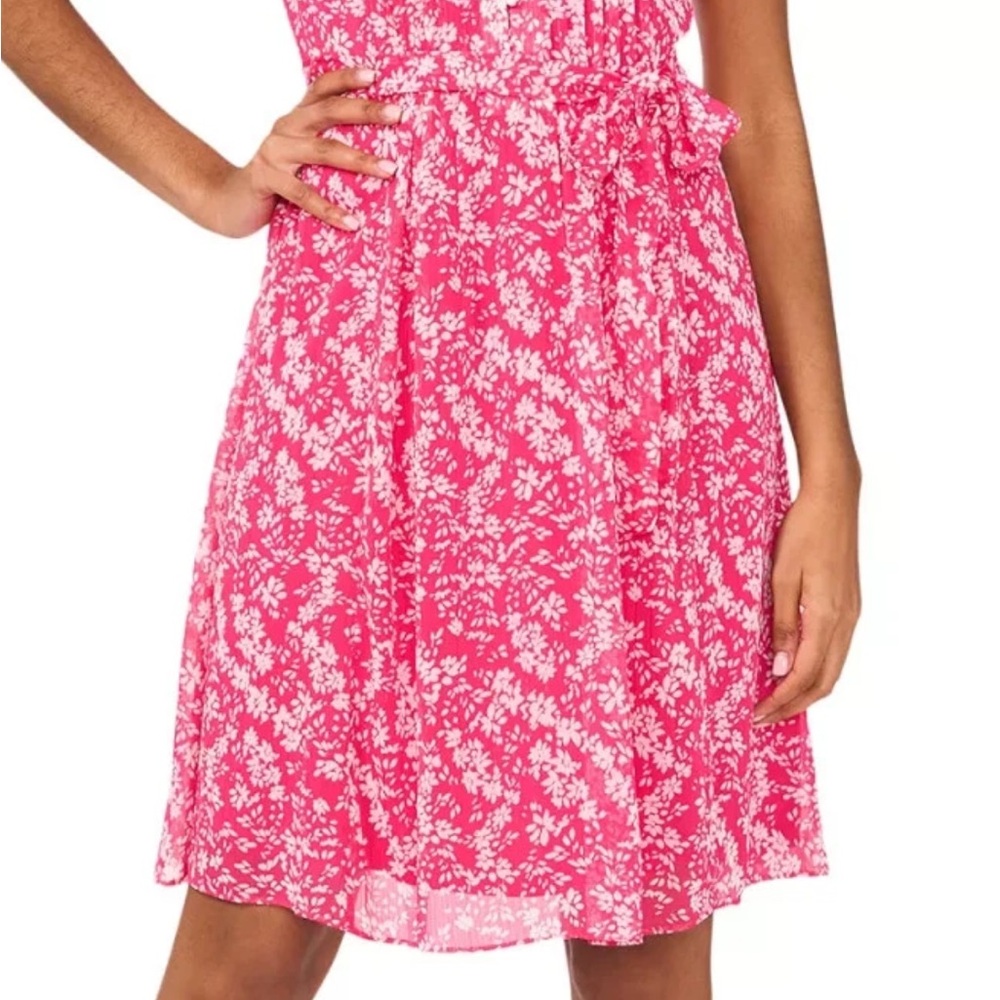 MSK women’s chiffon dress coral/ ivy 16